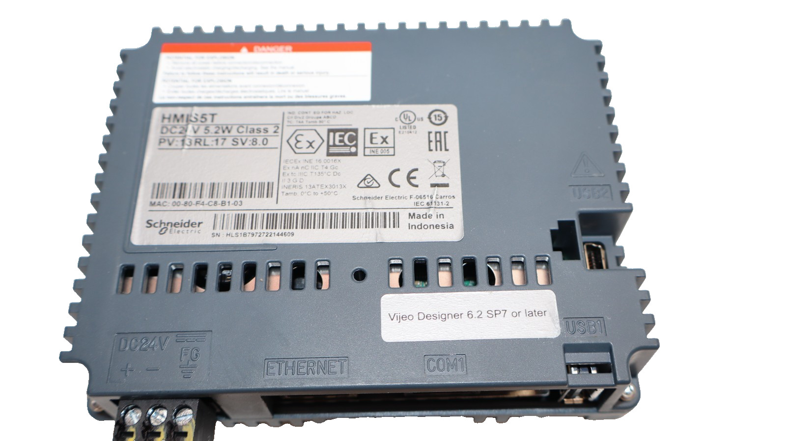 SCHNEIDER ELECTRIC HMIS85W With HMIS5T Touchscreen Display *Takeout – Read*