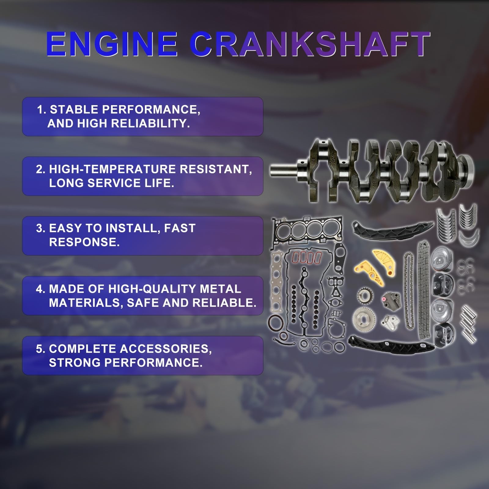 G4KJ 2.4 Engine Overhaul Rebuild Kit Fits for Hyundai Santa Fe 10-20/ Sonata …