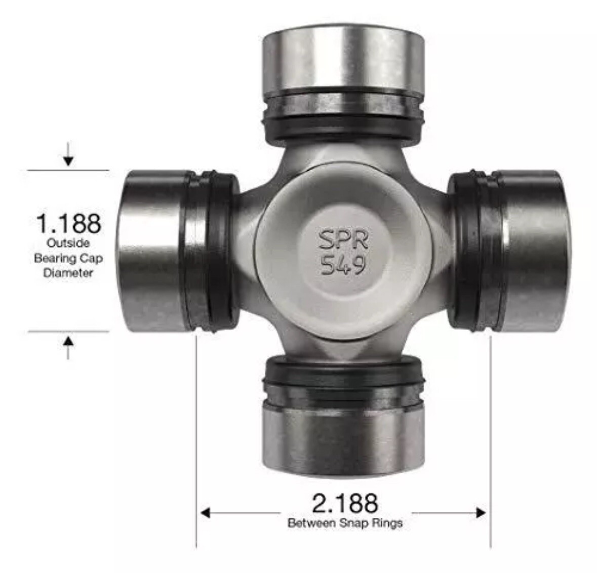 U-JOINT KIT Non-Greaseable Axle Shaft Universal Joint with Snap Rings SPICER