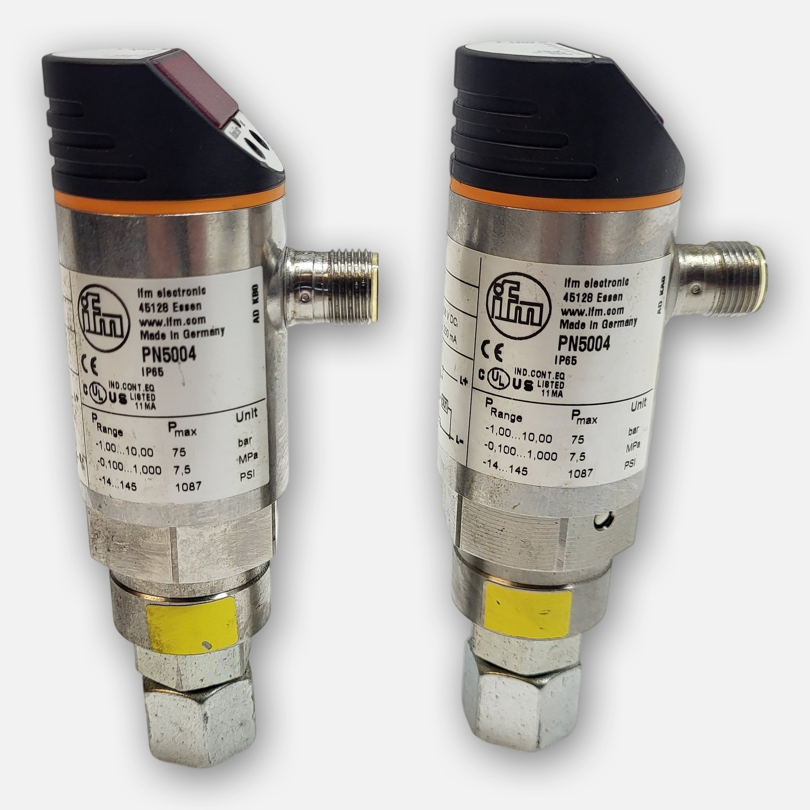 LOT OF 2 EFECTOR IFM PN7004 ELECTRONIC PRESSURE SWITCH 18-36 VDC