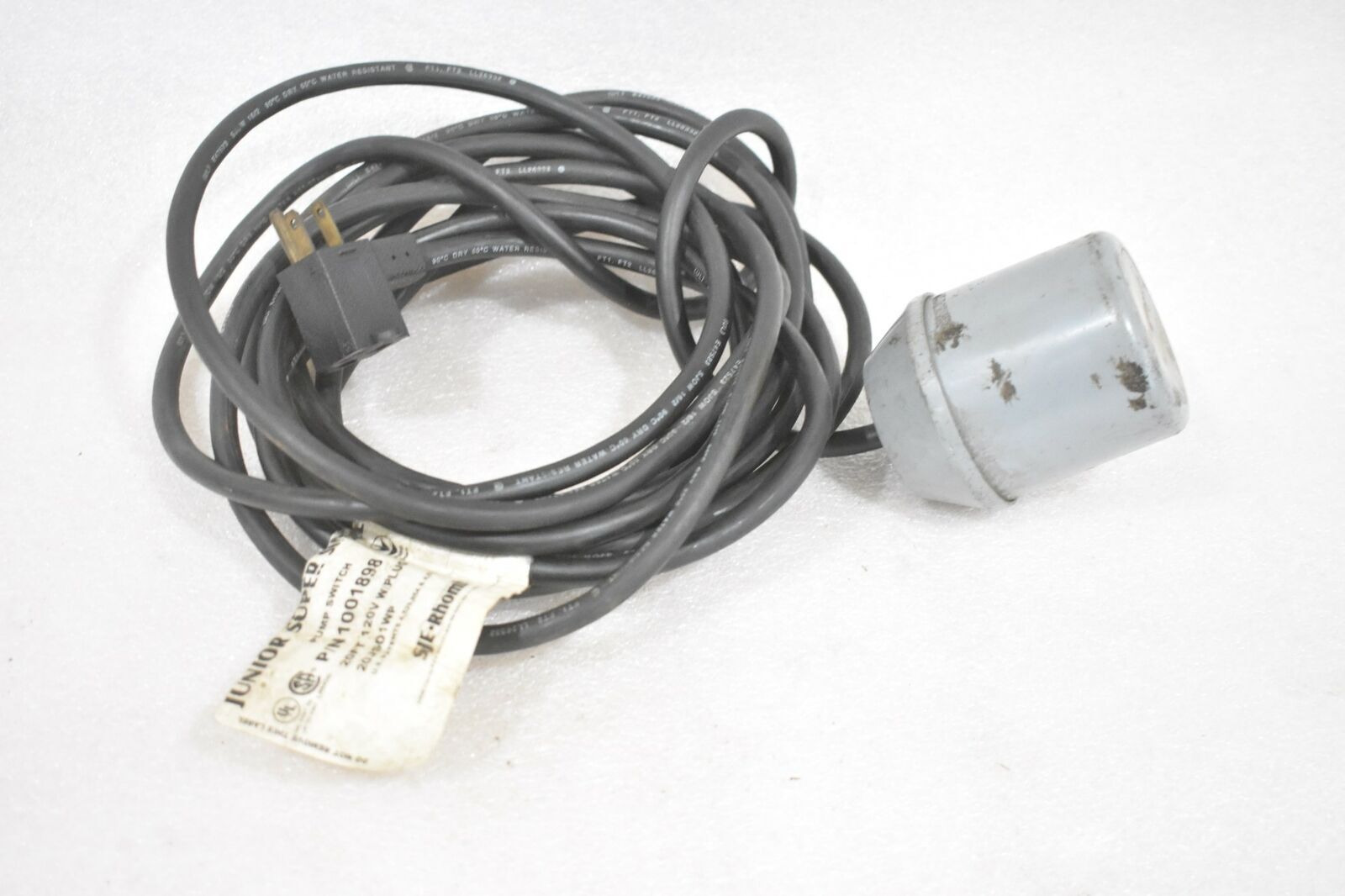 SJE-RHOMBUS 1001898 JUNIOR SUPER SINGLE PUMP SWITCH 20 FT. 120V W/ PLUG