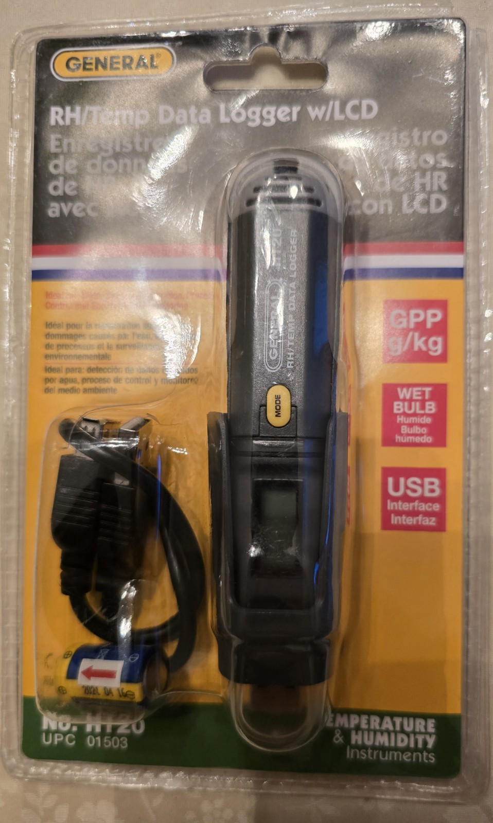 General Tools Ht20 Temperature/Rh/Gpp/Wet Bulb Data Logger