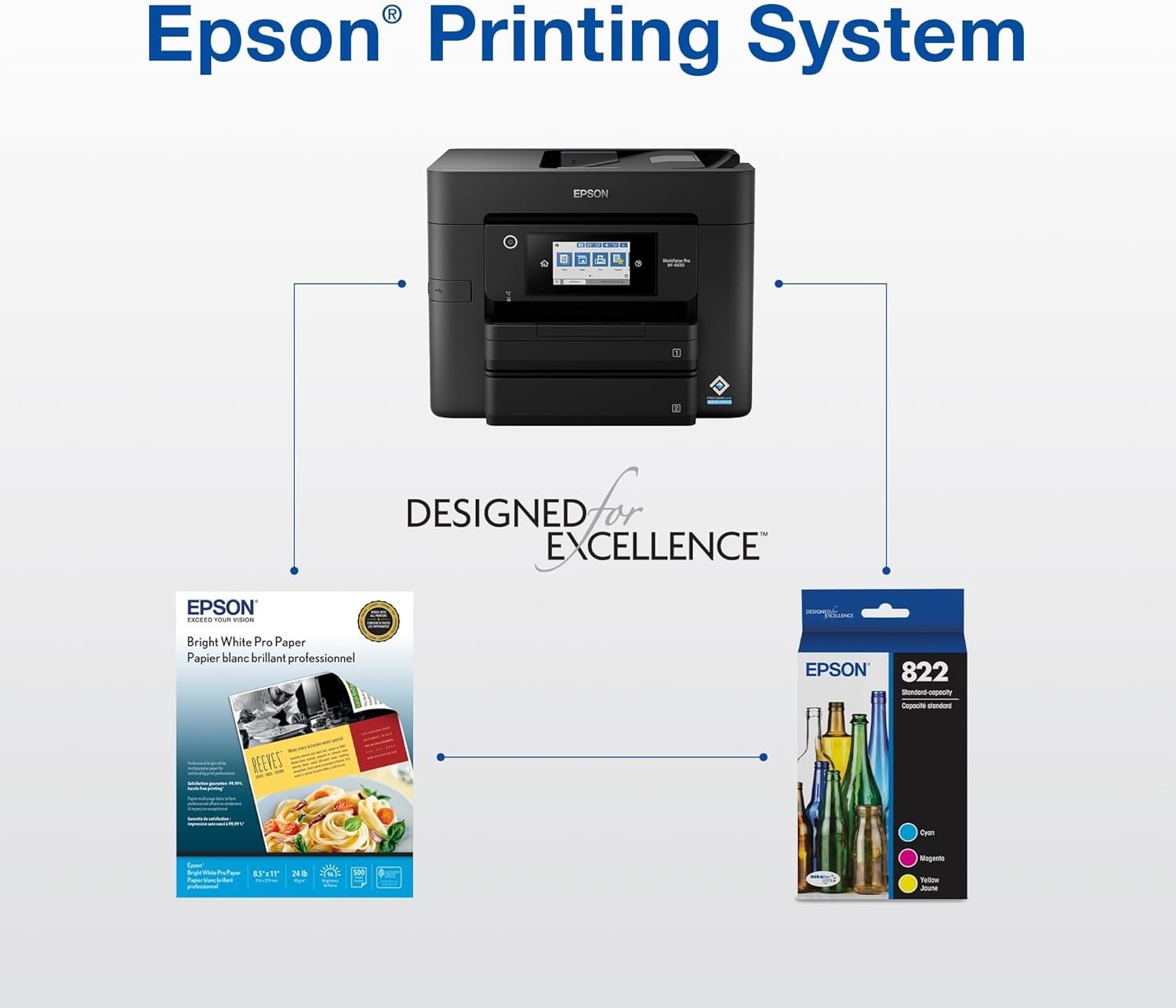 Epson 822 DURABrite Ultra Ink High Capacity Black & Color Cartridge Combo Pack (