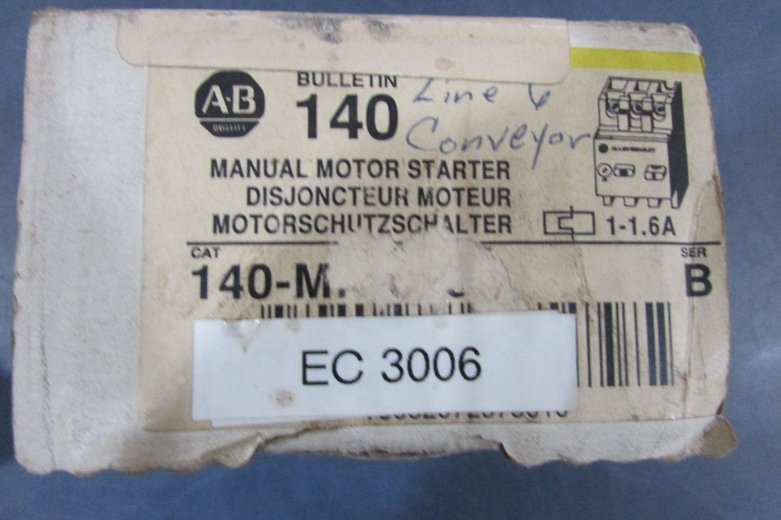 Allen Bradley 140-MN-0160 Starter 1-1.6Amp