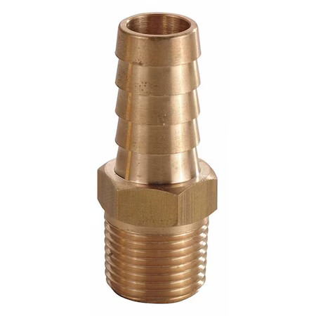 Speedaire 6Afj9 Hose Barb, 5/8 In Barb, 3/8 In Mnpt, Brass
