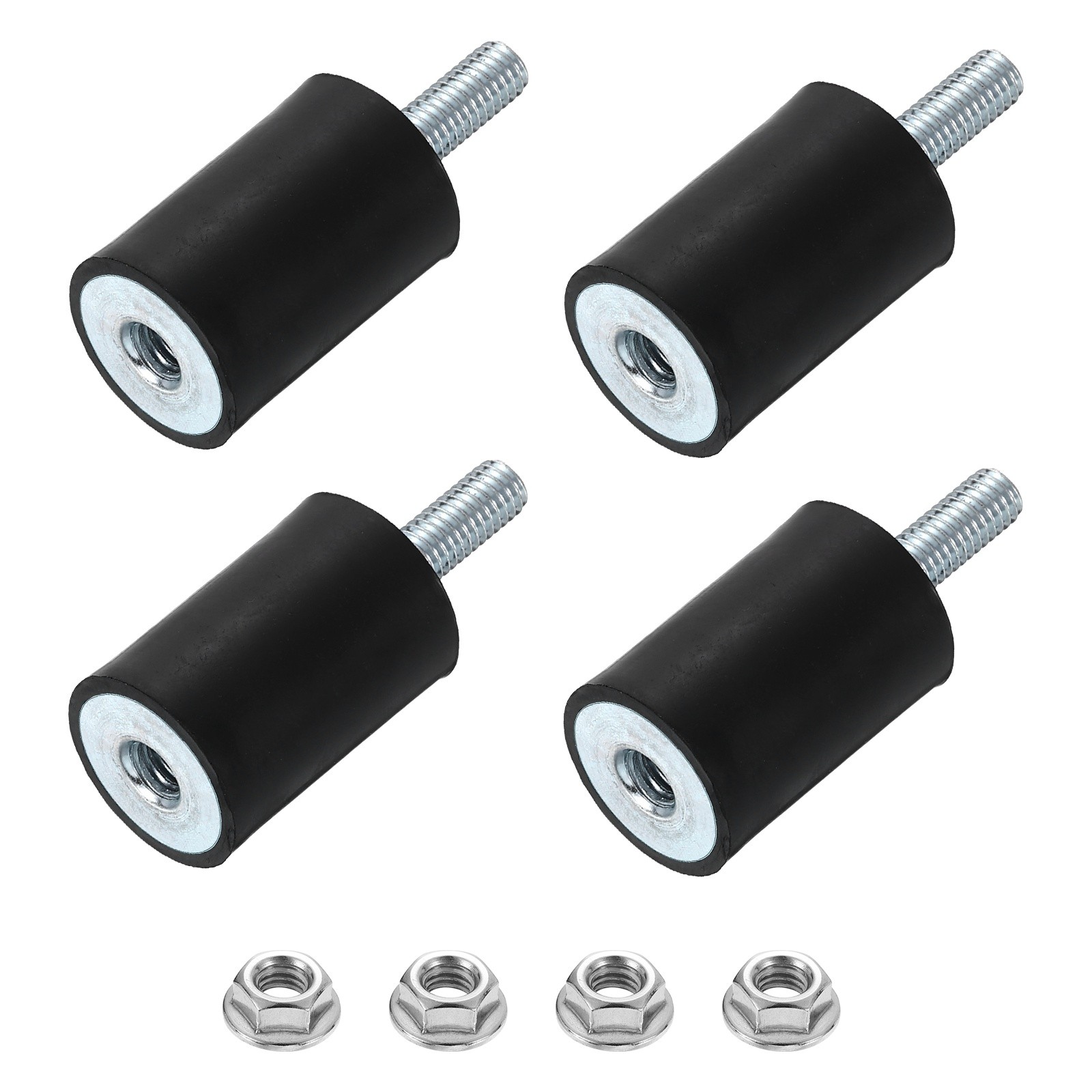 4Pcs M6x18mm Rubber Mounts 20x30mm(DxH) Rubber Shock Absorber Mount with Nuts