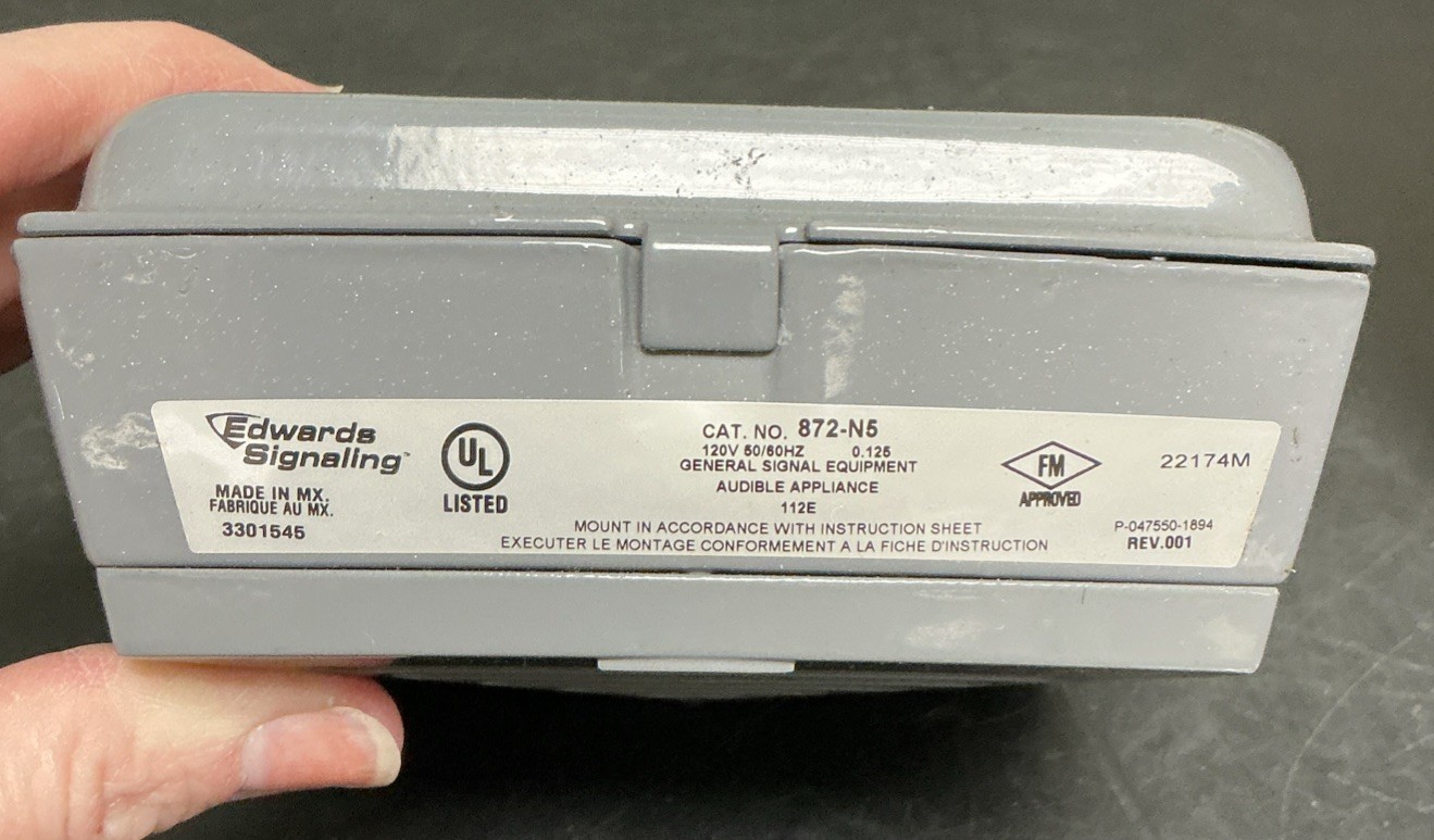 Edwards Signaling 872-N5 Projector Horn 120V AC 50/60HZ
