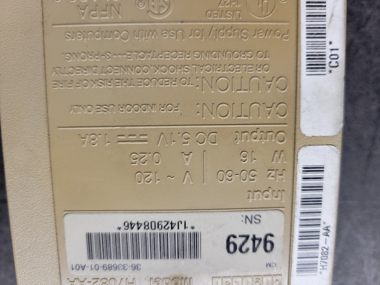 Digital Equipment Company H7082-AA Power Supply.
