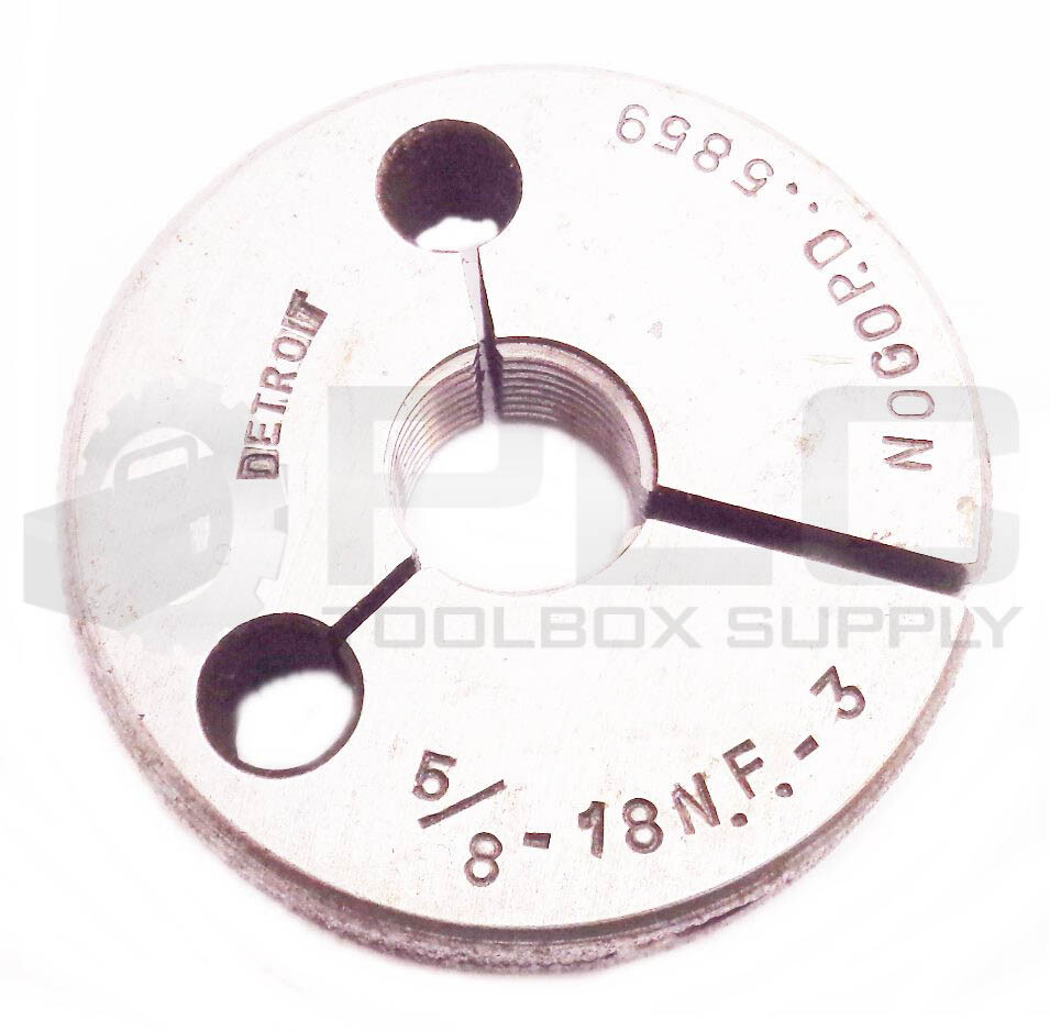 DETROIT 5/8-18NF-3 THREAD RING GAGE NOGO PD.5859