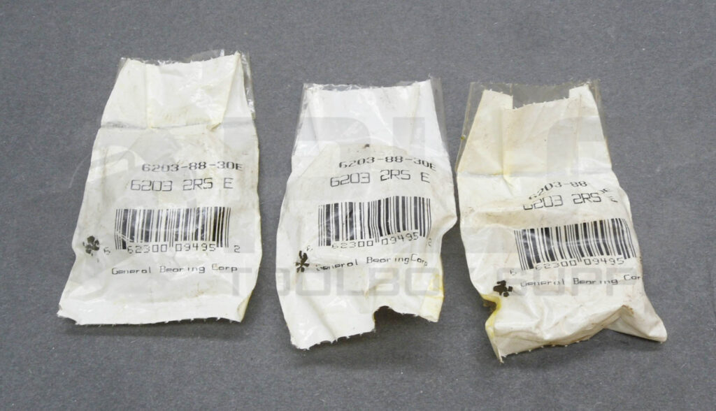 LOT OF 3 SEALED NEW GENERAL BEARING 6203 2RS E BALL BEARING 11/16″ 6203-88-30…