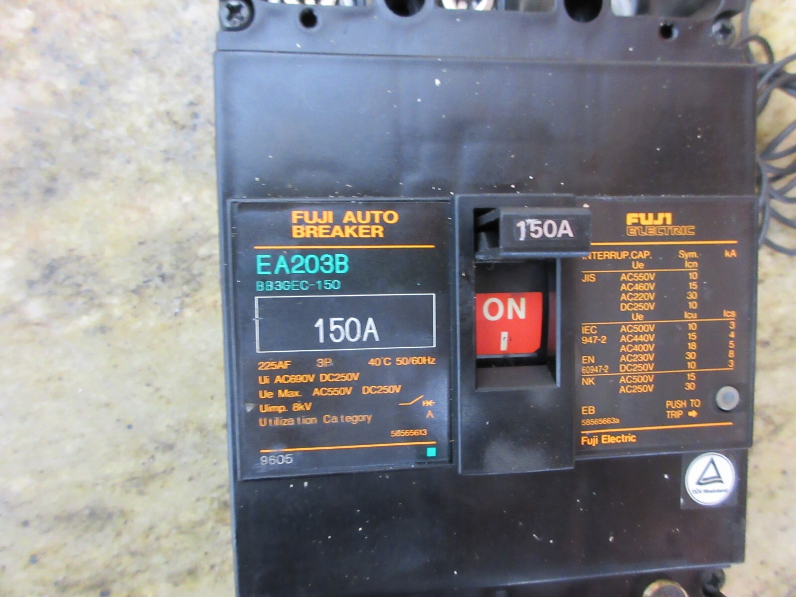 FUJI AUTO BREAKER EA203B 150A 9609 BB3GEC-150 150 AMP