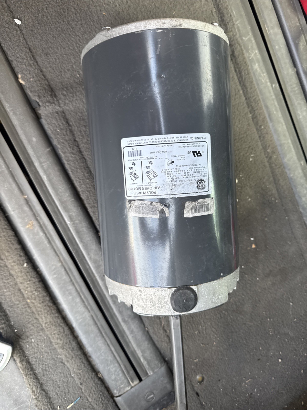 Us Motors Emerson P63SYFFN-1553, 1.5 H.P. Polyphase Motor 3 Phase