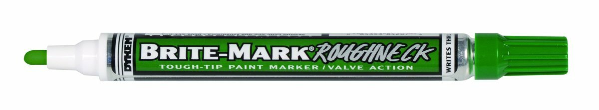 Lot of 12 Dykem #84207 Brite-Mark Roughneck medium tip BLUE paint marker