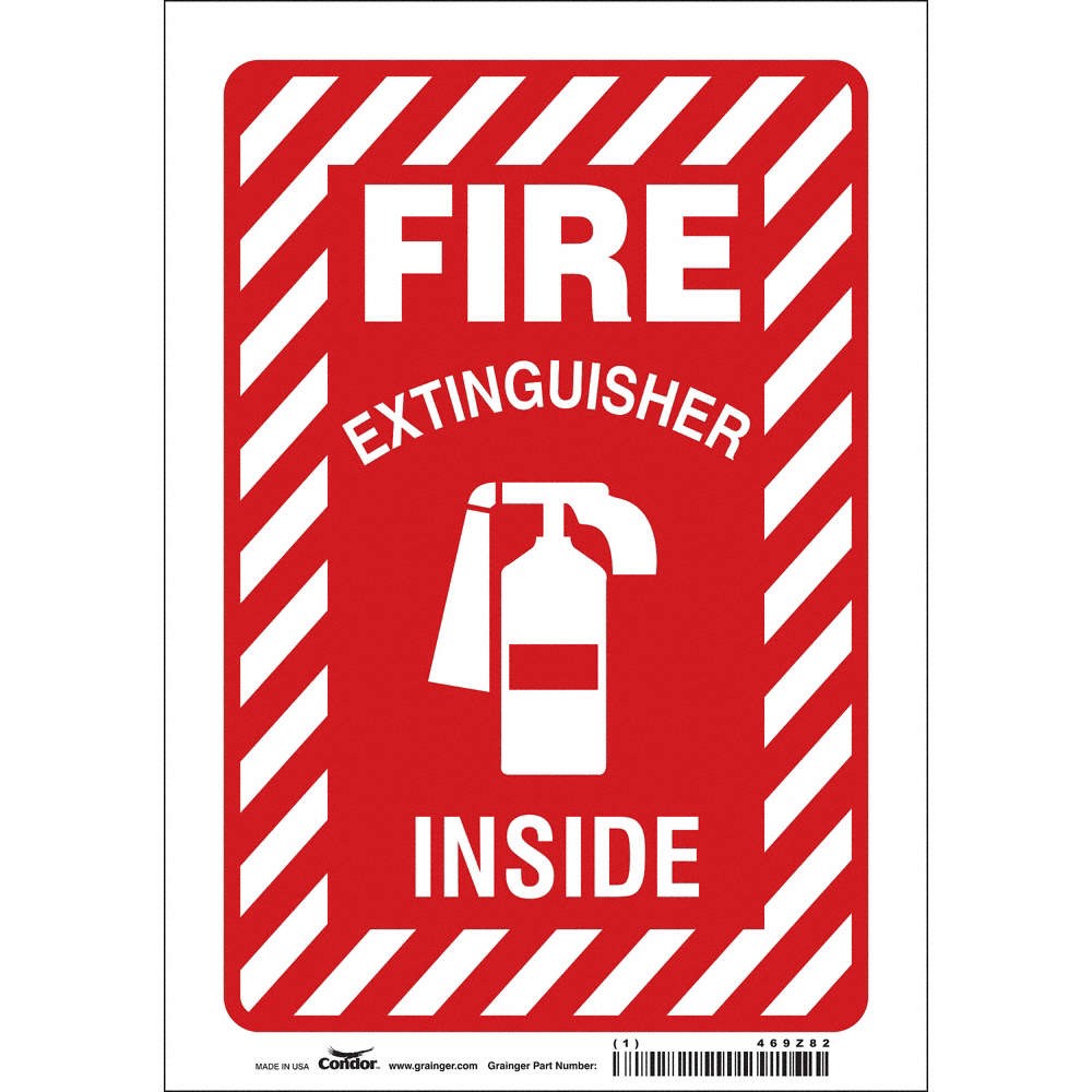 CONDOR 469Z82 Safety Sign,10 in x 7 in,Vinyl 469Z82