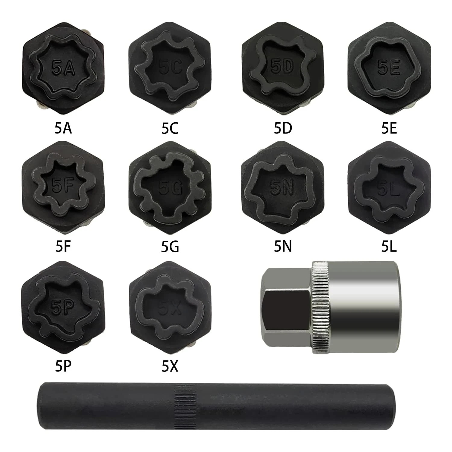 12PCS Wheel Locking Nut Key Kit Compatible with Mercedes Benz, Wheel Lock Nut So