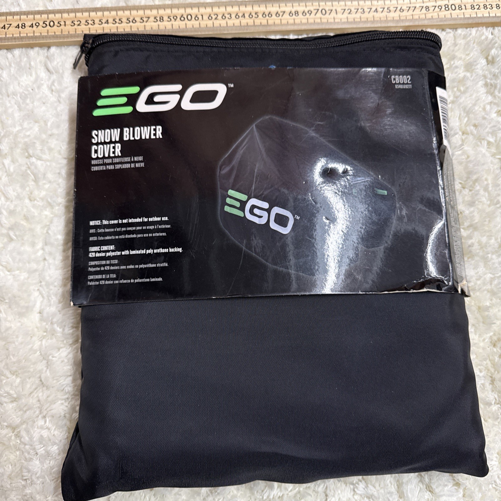 Ego Snow Blower Cover, Black, 12-59/64″