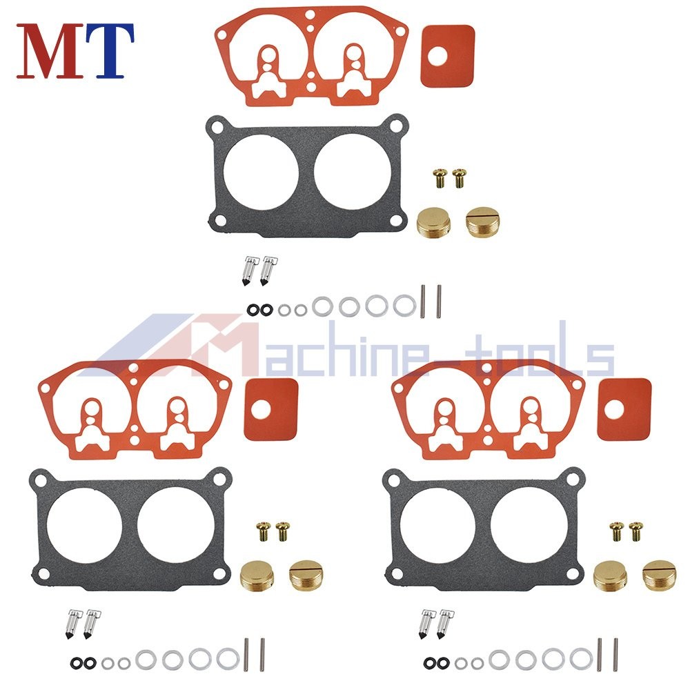 3× Carburetor Rebuild Kit For Outboard For Yamaha V-6 150 175 200 225 HP 86-95