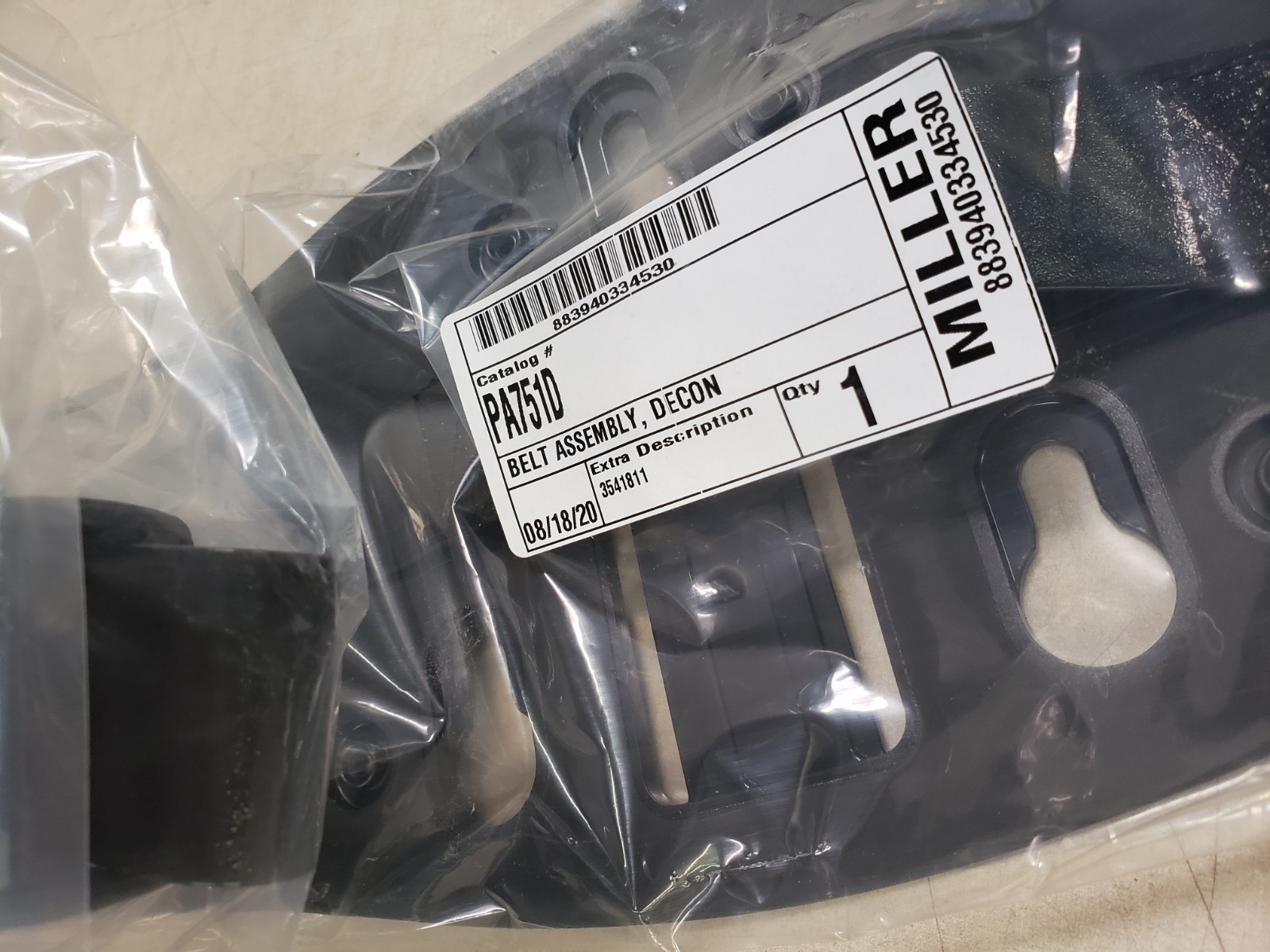 Miller Primair 700 PAPR Plastic Belt Assembly PA751D 28-60 in For Honeywell