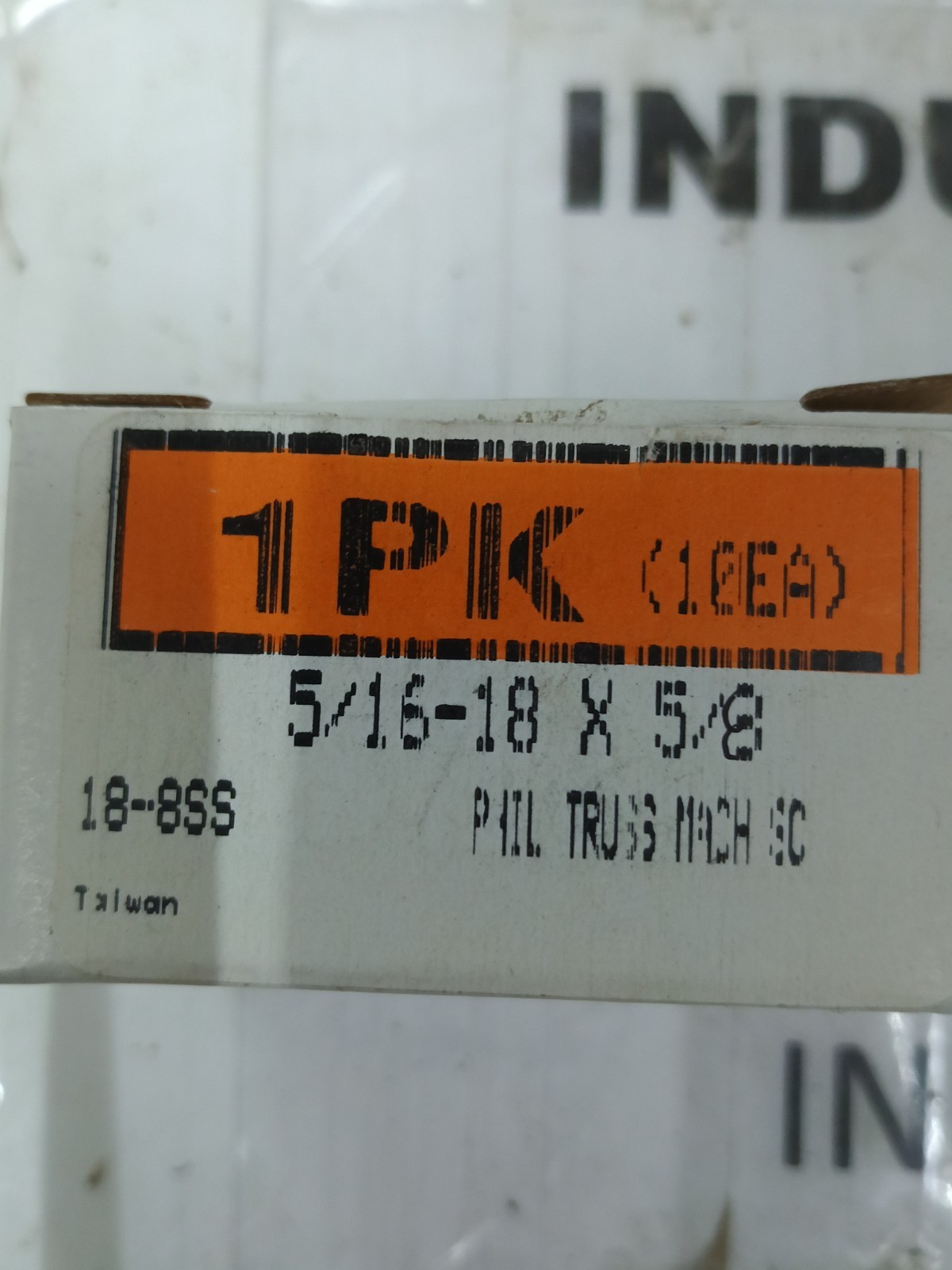 1PK (10EA)5/15-18X5/8 18-8SS