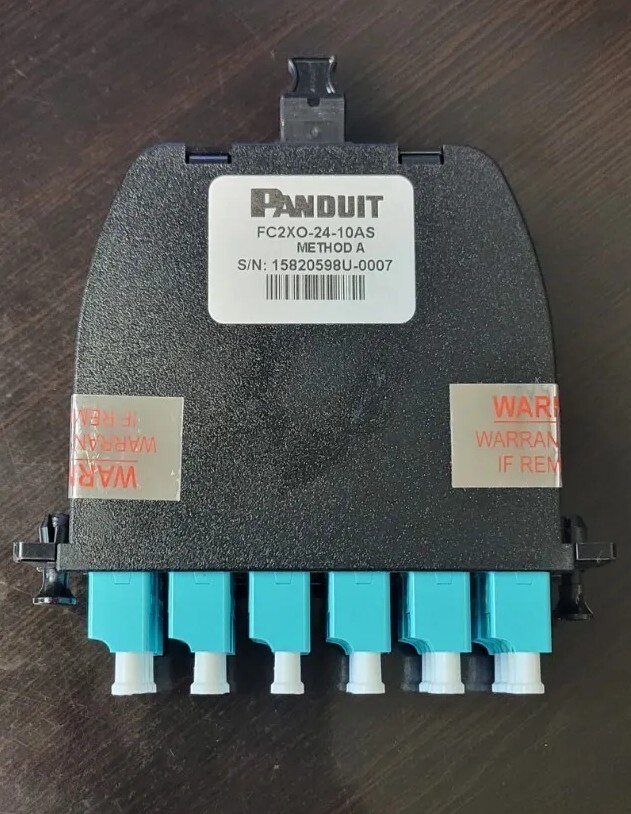 Panduit FC2XO-24-10AS OM3 MM LC 24 DUPLEX Apdapter QuickNet Opticom Cassette