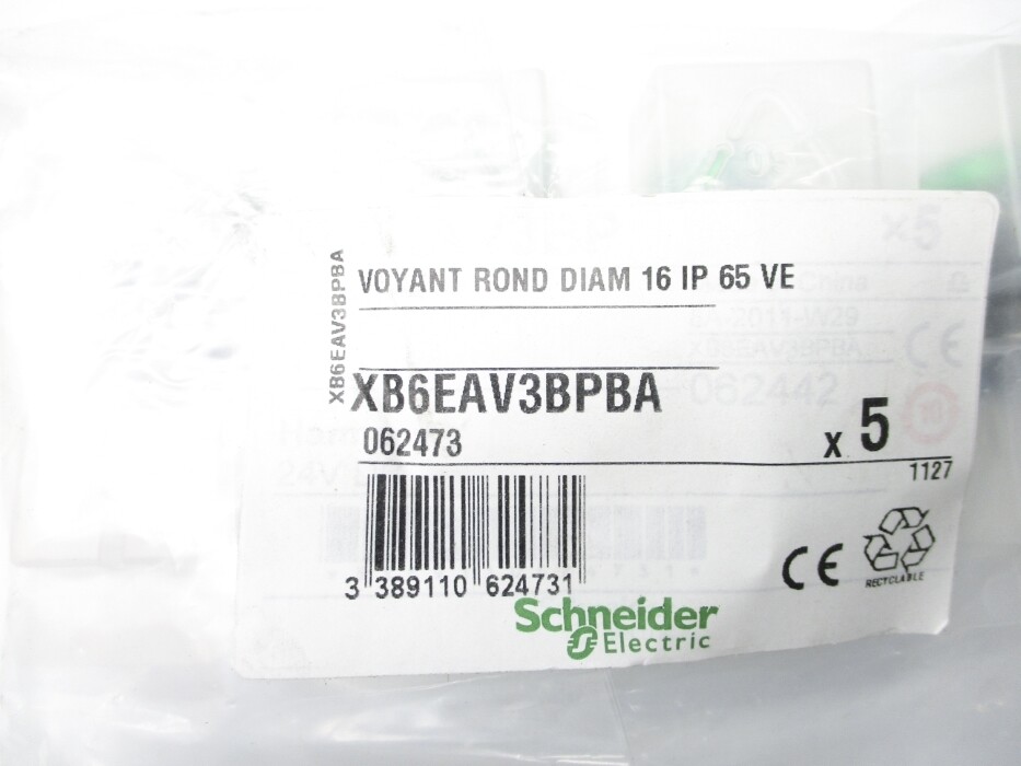 SCHNEIDER ELECTRIC XB6EAV3BPBA (PKG OF 5) NSMP