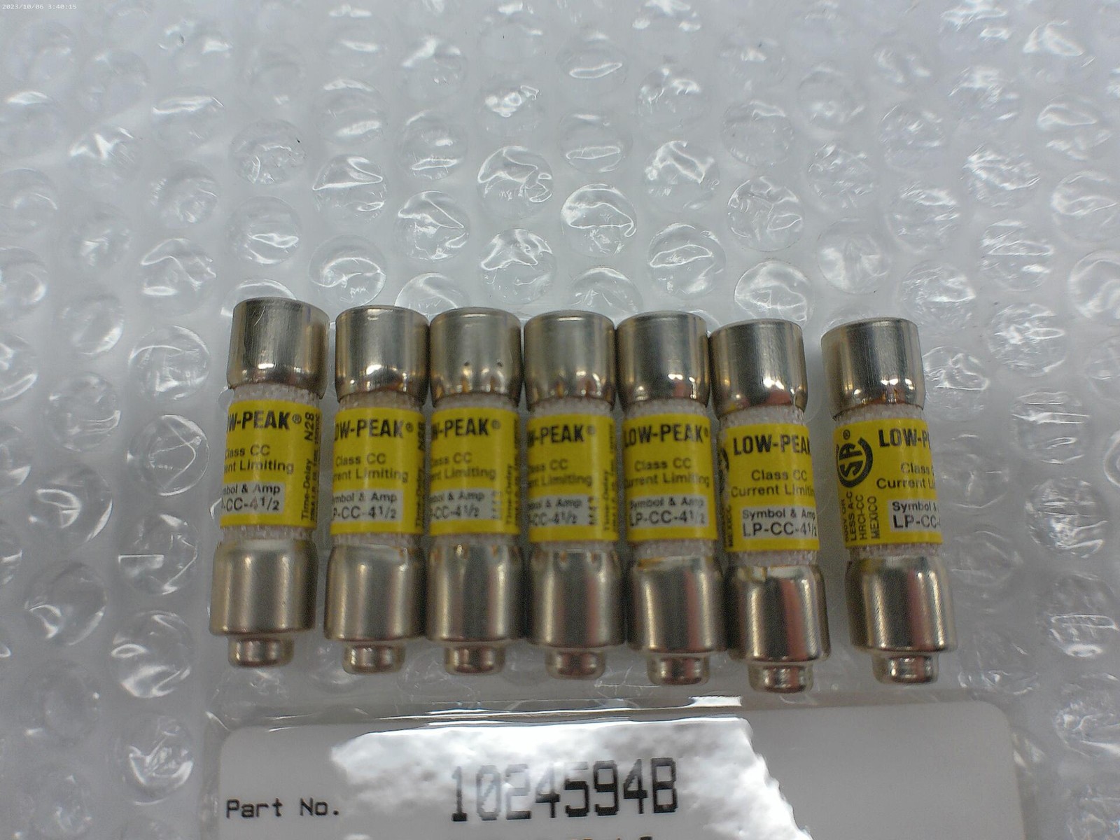 BUSSMANN LP-CC-4-1/2 FUSE LOT OF 7 NSNP