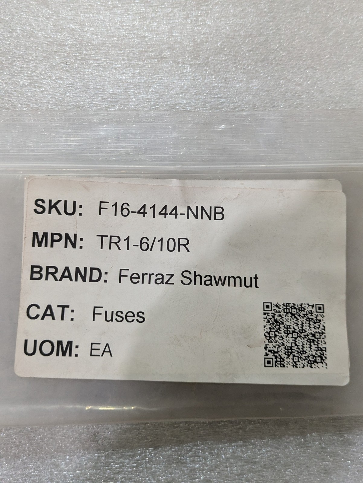 Ferraz Shawmut TR1-6/10R Tri-Onic Time-Delay Fuse 1.6A 250VAC RK5 3/order
