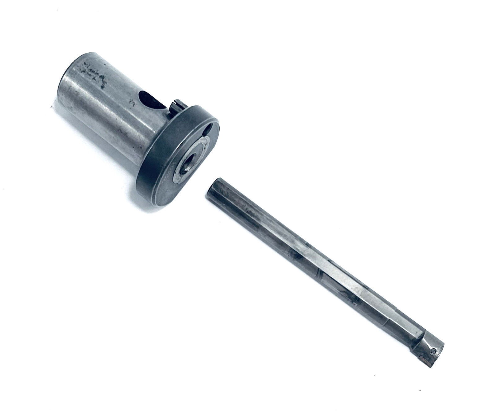 BORING TOOL HOLDER ADAPTER 1”Shank 3/8”Bore with 1/2” Coolant Thru Bar VERY GOOD