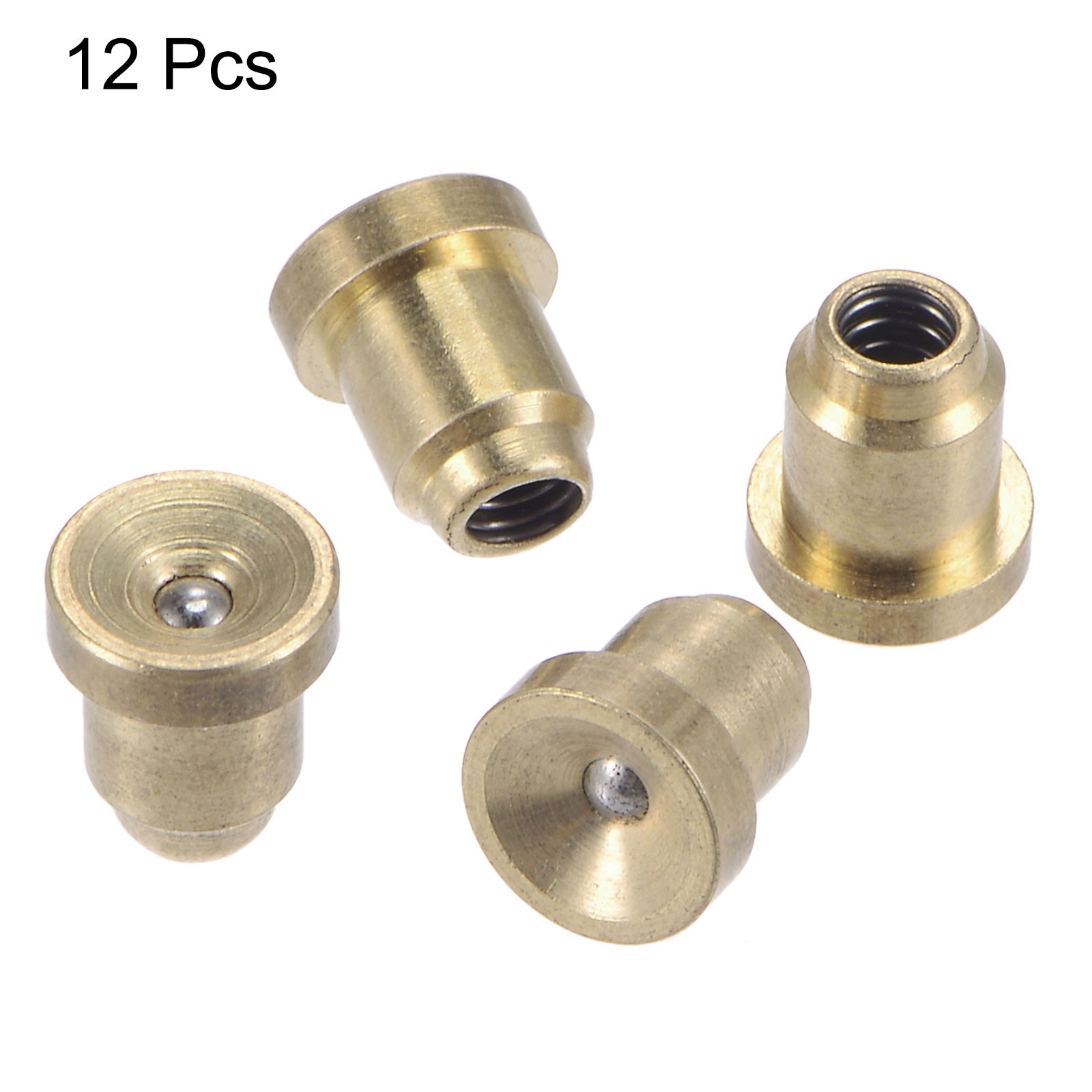 Brass Push Button Flange Grease Oil Cup 6mm for Lubrication System 12Pcs