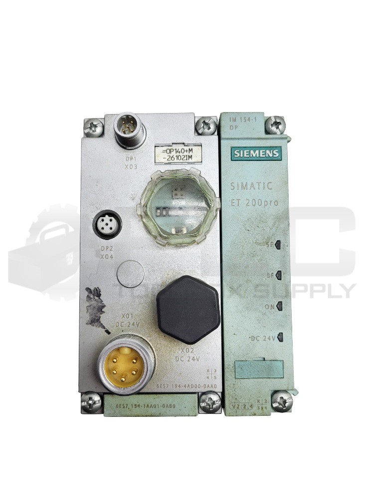 SIEMENS 6ES7-194-4AD00-0AA0 CONNECTING MODULE W/ 6ES7-154-1AA01-0AB0