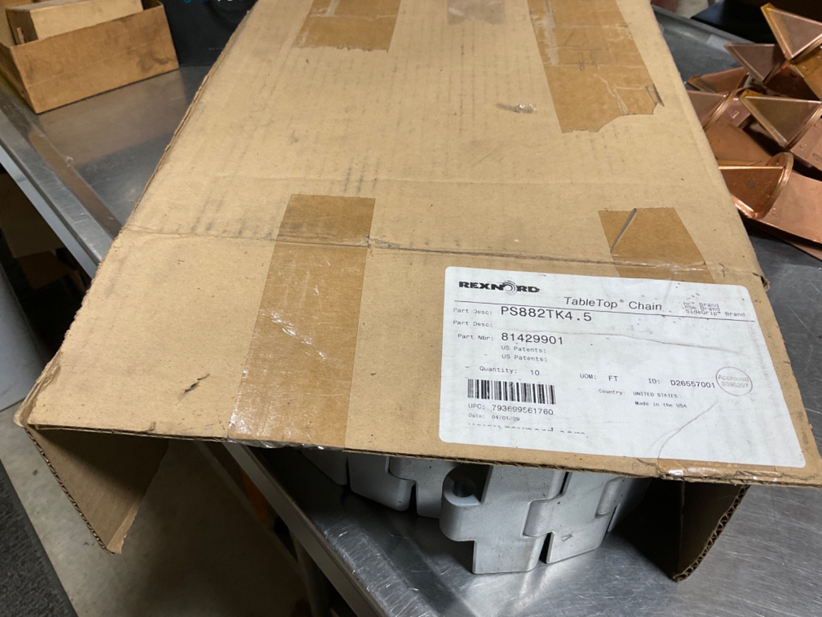 Rexnord CHAIN PS882TK 4.5 NEW 7 FT 6IN