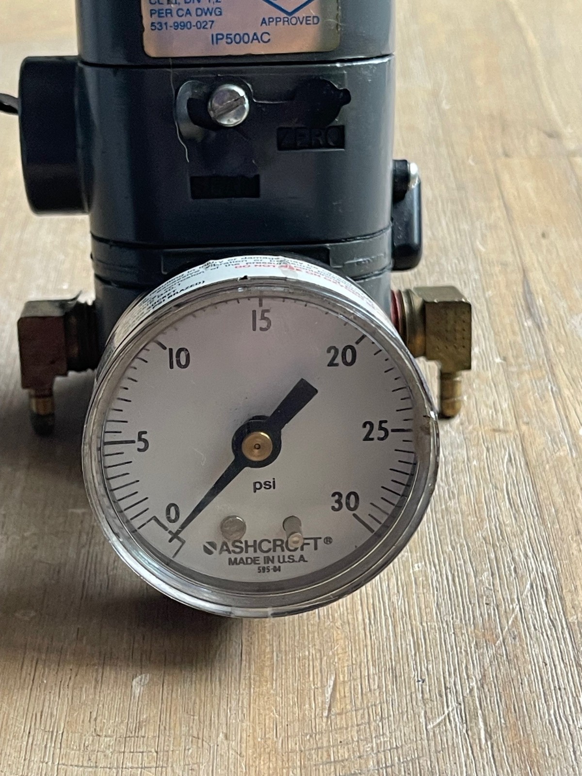 INDUSTRIAL CONTROLS IP500 SERIES I/P TRANSDUCER 18-100PSI INPUT 4-20mA