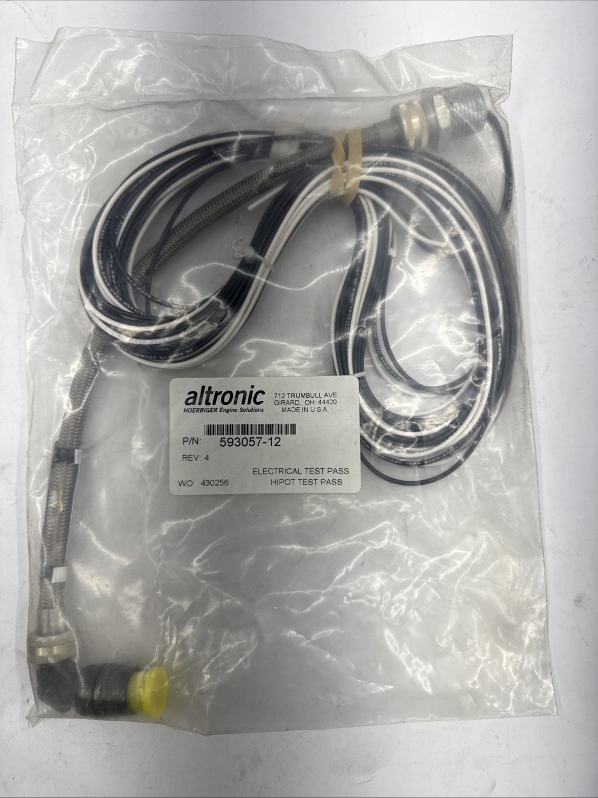 Altronic 593057-12 Shielded Pickup Cable 180-Degree 12in Conduit Gas Engine