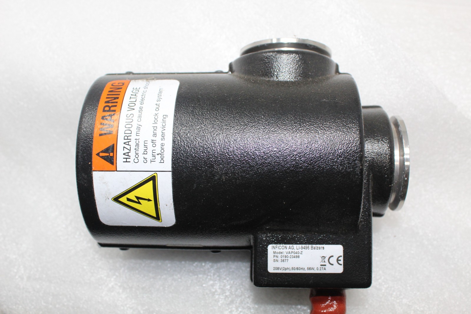 NEW INFICON AG LI-9496 BAIZERS 0190- 23498 VAP040-Z 208V (2PH) 56V 0.27A 50/60Hz