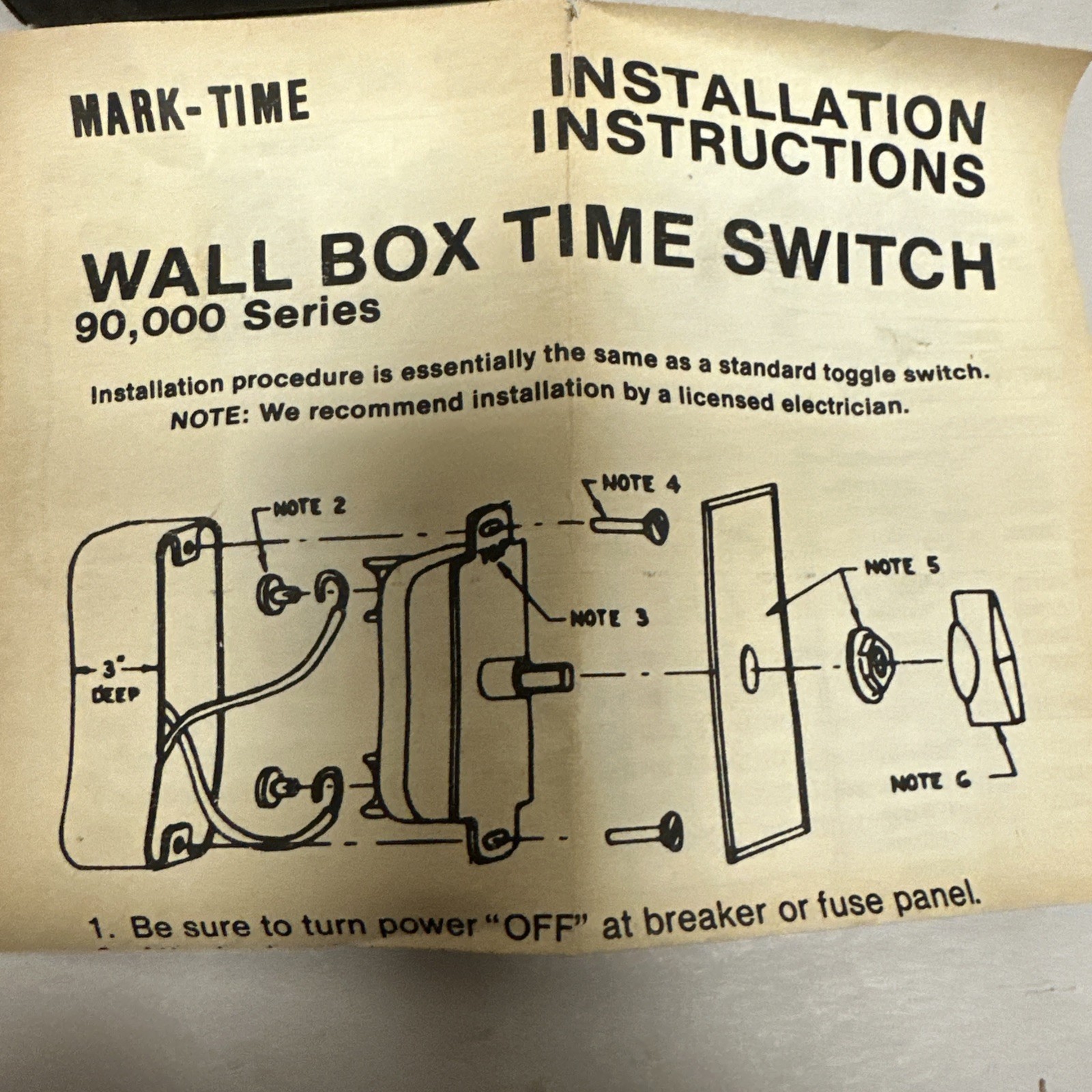 Mark-Time,90008,60 Minute Without Hold Wall Box Time Switch