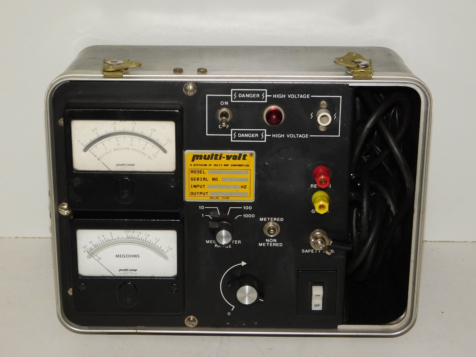 Multi Volt Multi Amp MG-25A Megaohm Test Meter Industrial Megohmeter Gauge Unit