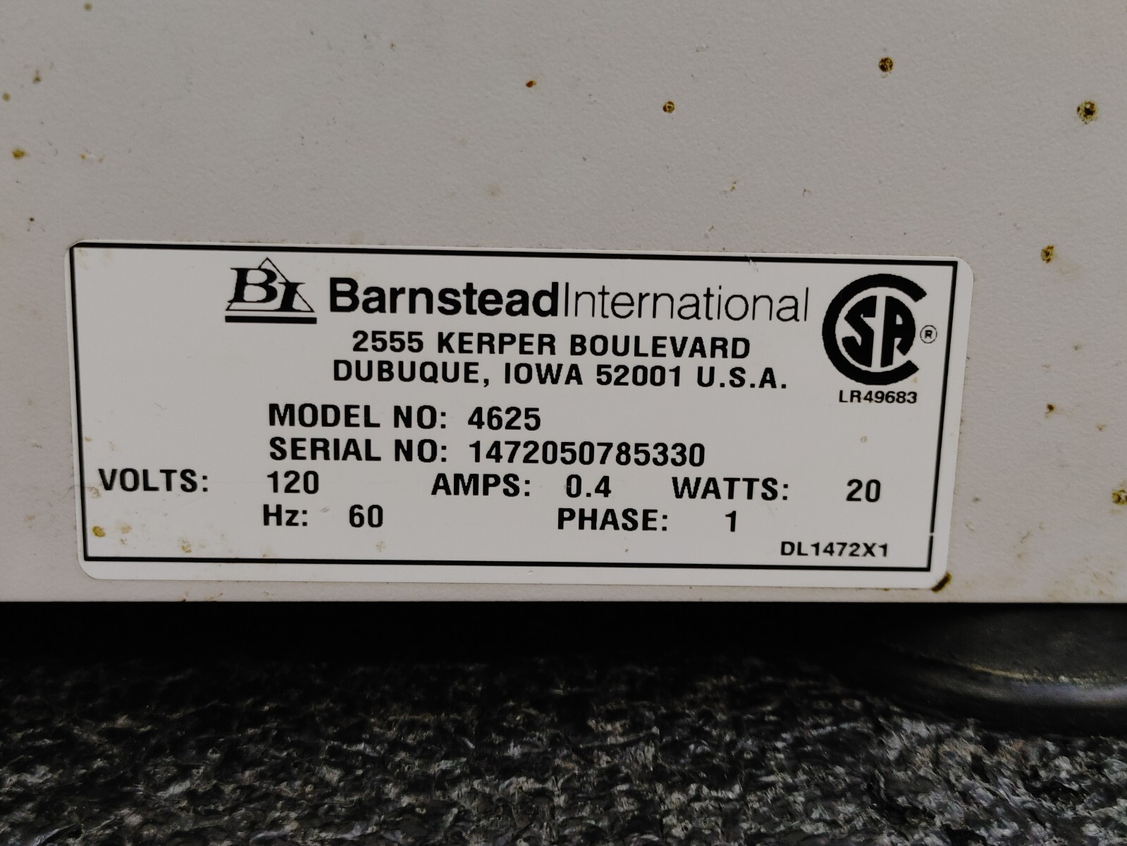 BARNSTEAD International 4625 LAB LINE Instruments Titer Plate Shaker