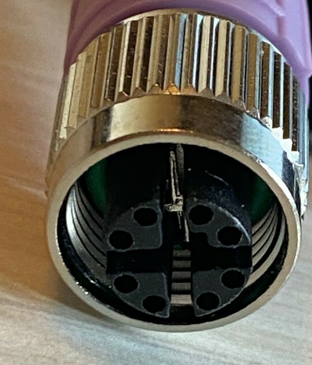 Industrial Ethernet Cable M12D 4 pin Female Right Angle M12X 8 pin Female 0.8M