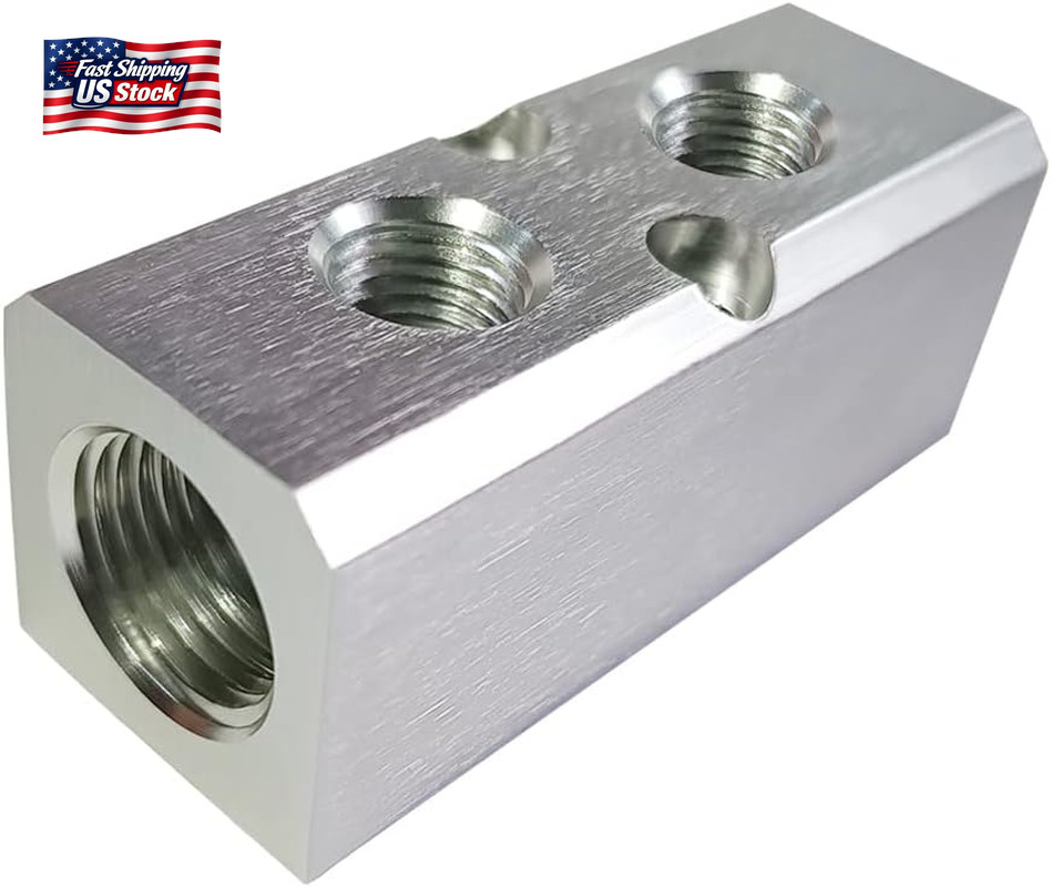 Quality 2 Way 4 Port Air Manifold 1/2″ NPT Supply Port 1/4″ NPT Outport with Mou