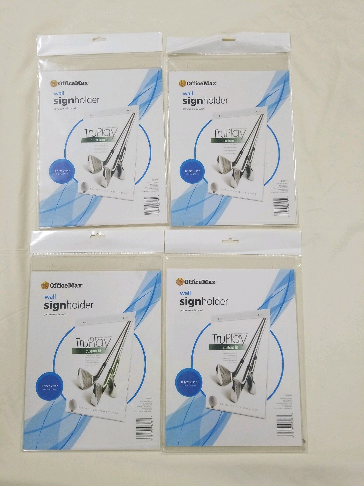 OfficeMax OM98378 Wall Sign Holder OM98378 8.5×11 Inch. — Qty. 4