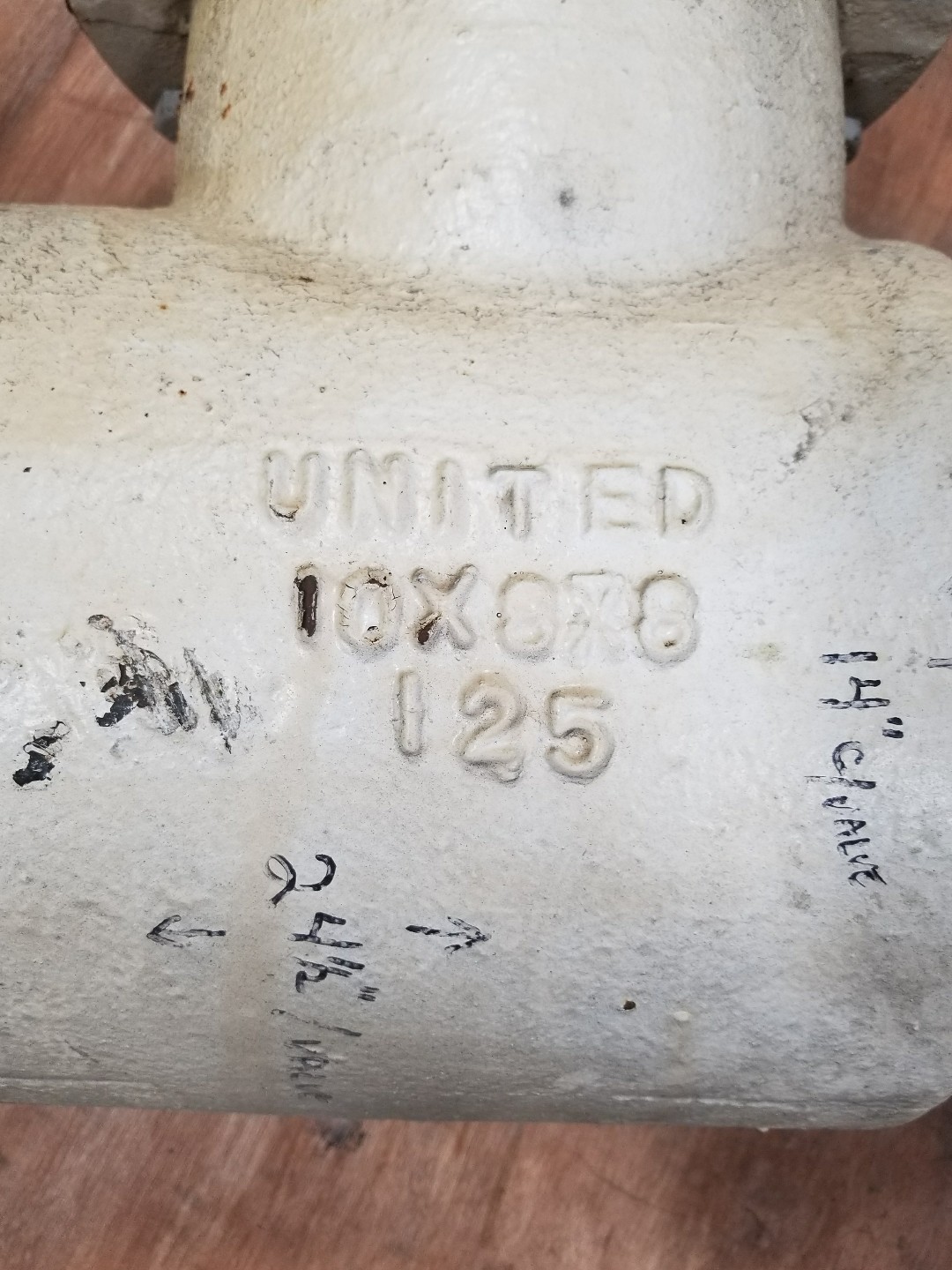 United 10″ X 8″ X 8″ Industrial T / Valves #3085SR