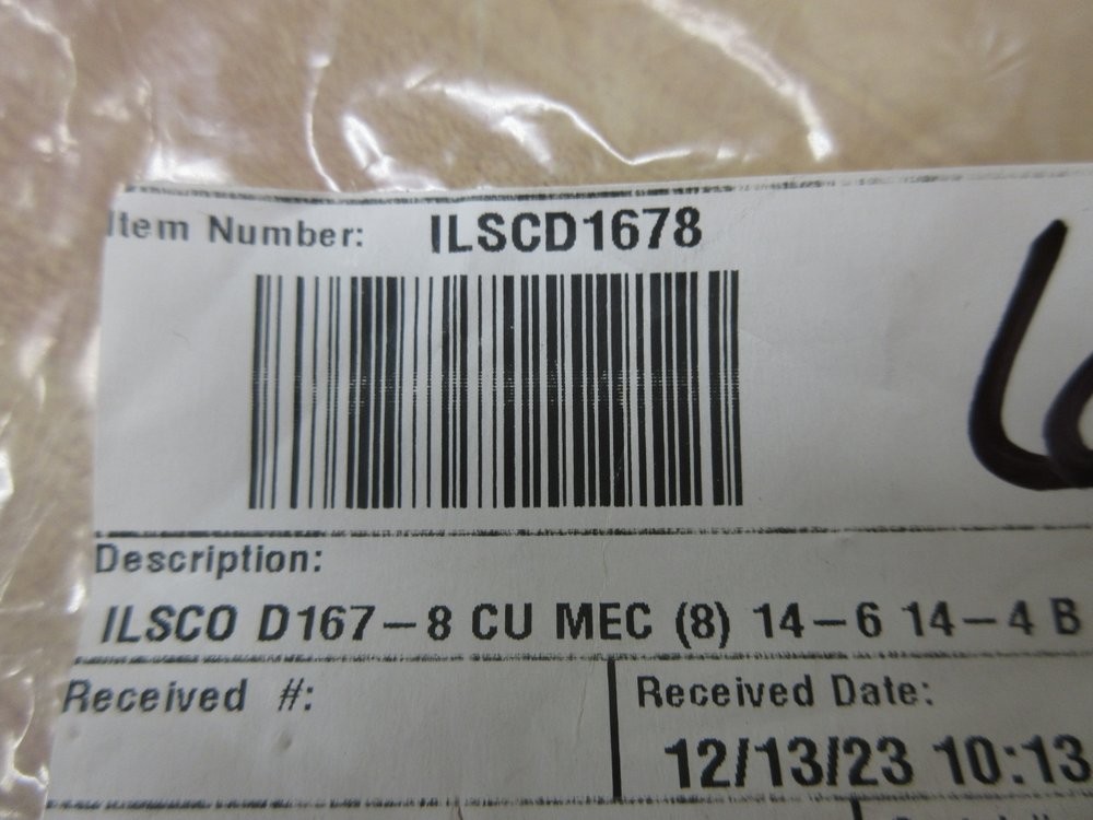 ILSCO D167-8 Ground Bar ILSCD1678
