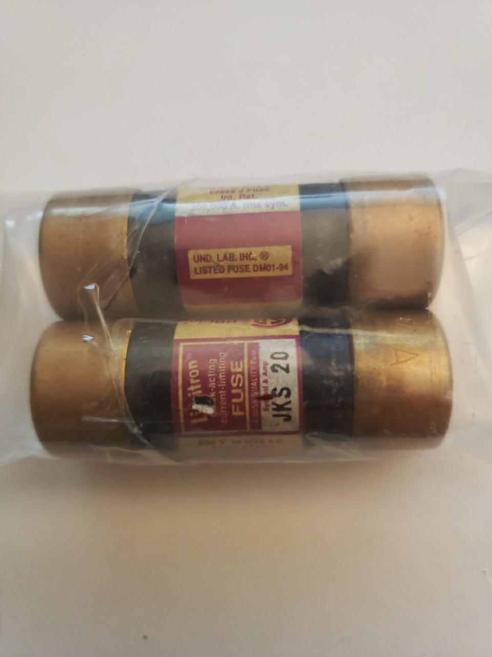 Lot Of 2 Bussmann Buss Limitron JKS-20 Fuse 20A 600V CLASS J