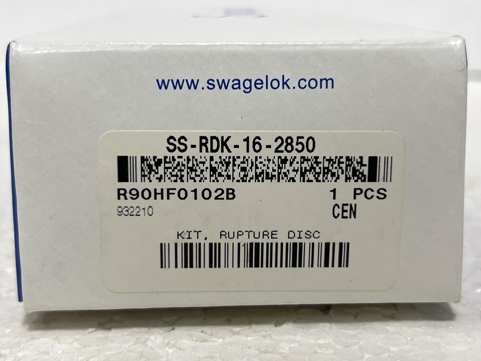 Swagelok SS-RDK-16-2850 Kit Rupture Disc