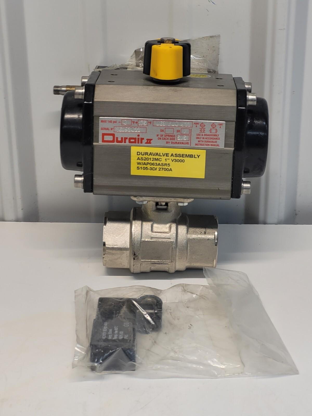 DURAIR II AS2010MC 1″ VALVE V3000 W/Duravalve 3M310 NEW b7