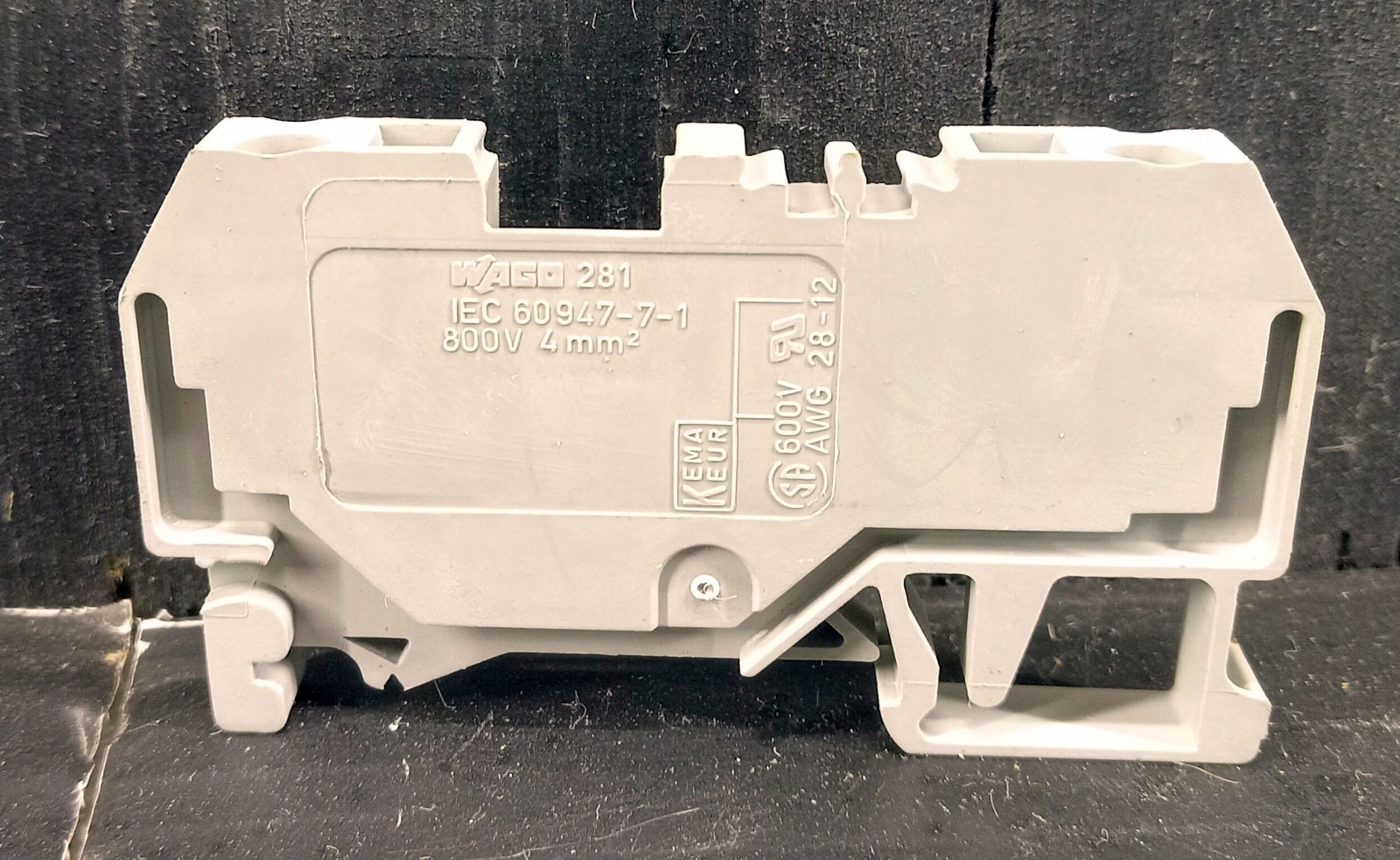 2 NEW WAGO 281 IEC 60947-7-1 800V 4MM TERMINAL BLOCK NNB ***MAKE OFFER***