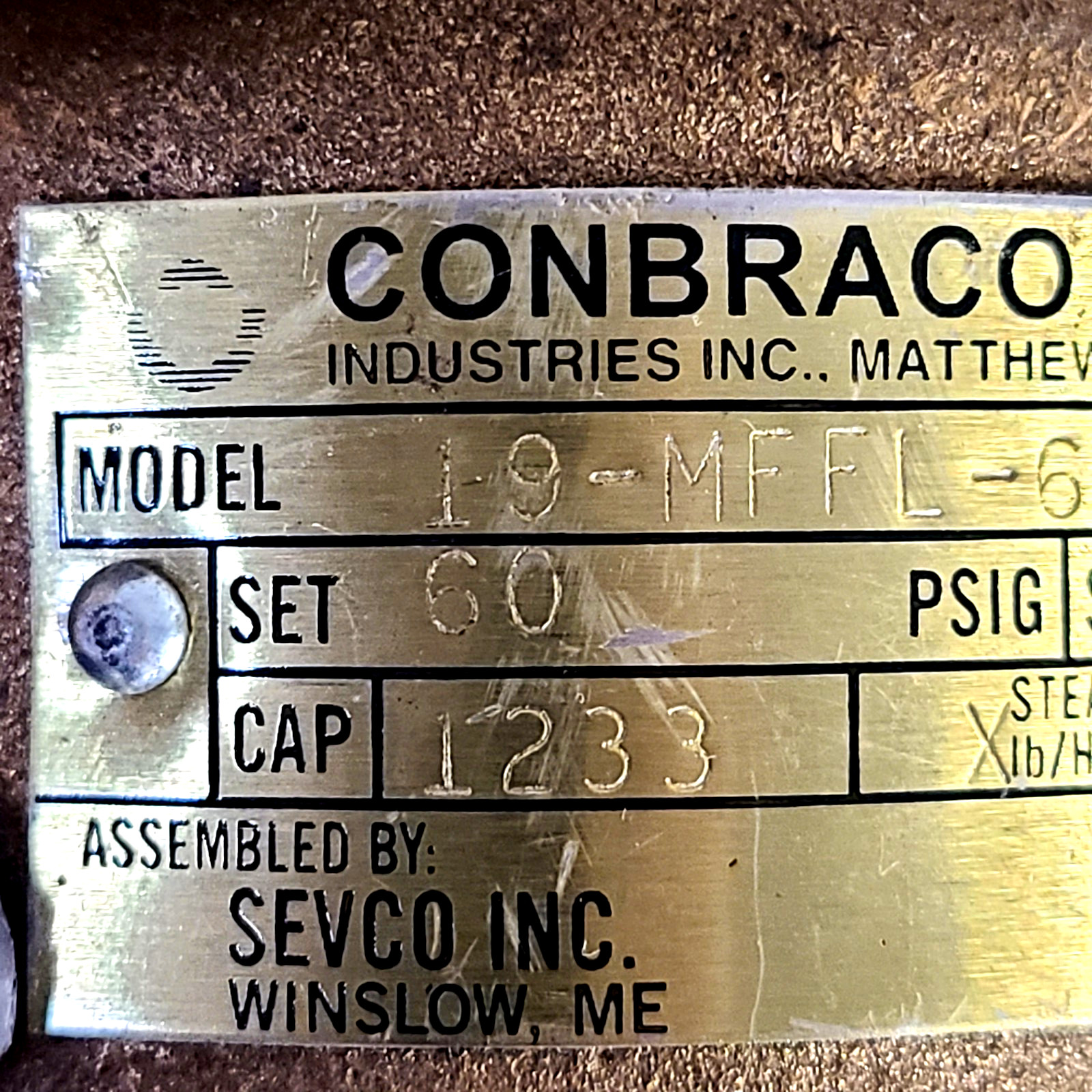 APOLLO CONBRACO 19-MFFL-60 SAFETY RELIEF VALVE 1-1/4″ 60 PSIG