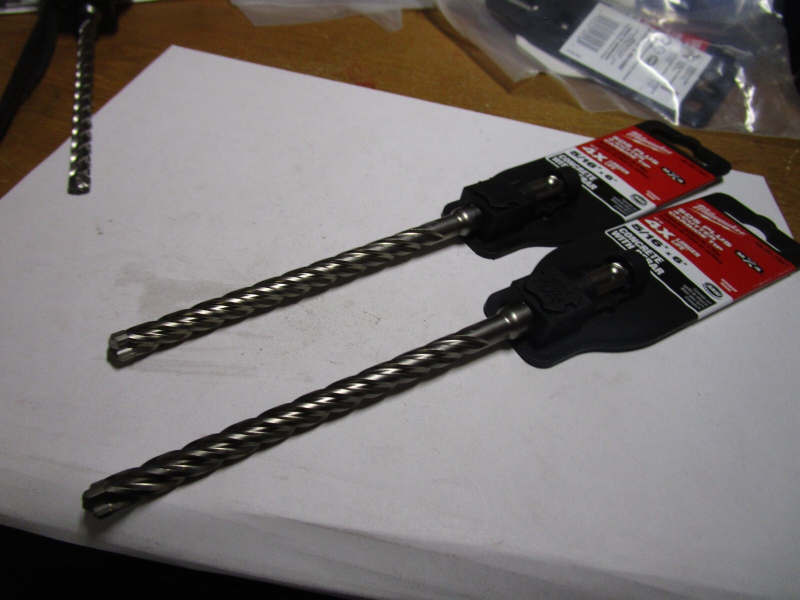 Milwaukee 5/16 In. X 6 In. Sds-plus 4-cutter Rotary Hammer Drill Bit QTY 2