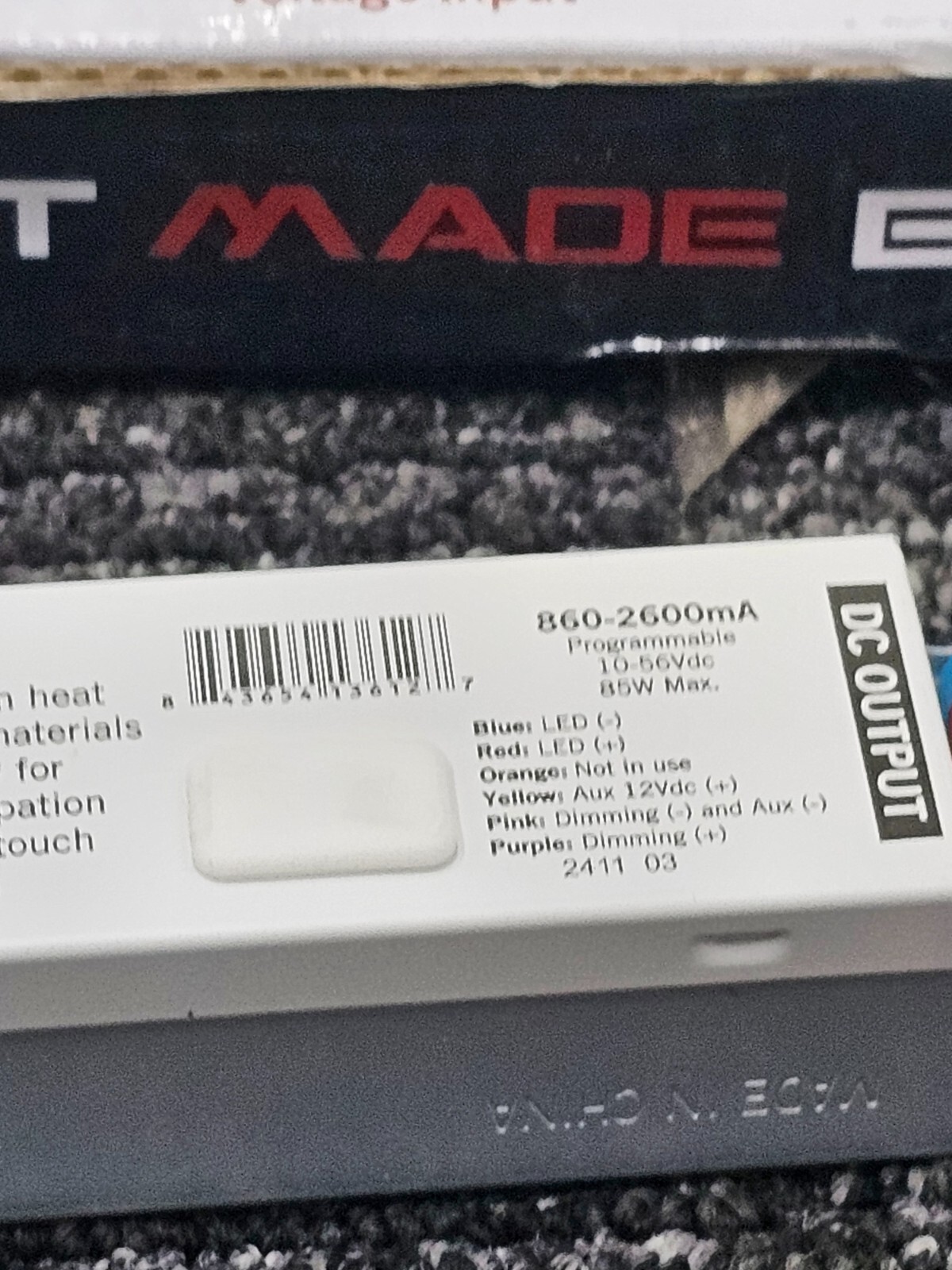 Keystone 85W 120-277V Programmable LED Driver W/ USB-C Port 0-10V Dim