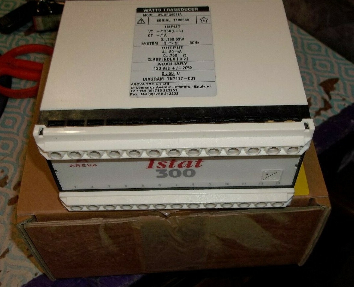 WATTS TRANSDUCER 3WDFG6041A AREVA ISTAT 300 DIAGRAM TN7117001 (WL18)